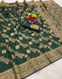Propinquity Dark Green Soft Silk Saree With Classic Blouse Piece