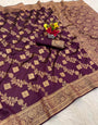 Piquant Purple Soft Silk Saree With Inspiring Blouse Piece