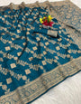 Epiphany Rama Soft Silk Saree With Energetic Blouse Piece