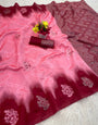 Enticing Pink Soft Silk Saree With Lovely Blouse Piece